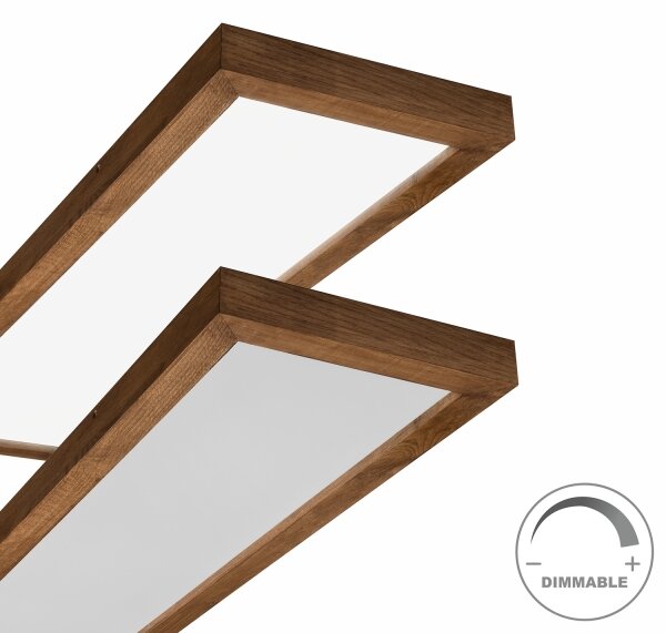 Brilagi-LED Димируема лампа WOODY FRAME LED/50W/230V дъб 120x30 см IP44 + д.у