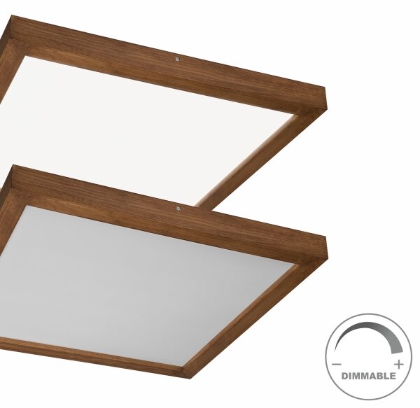 Brilagi-LED Димируема лампа WOODY FRAME LED/50W/230V дъб 60x60 см IP44 + д.у