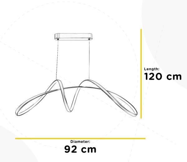 ONLI - LED Пендел INFINITY LED/50W/230V 4500K матов хром