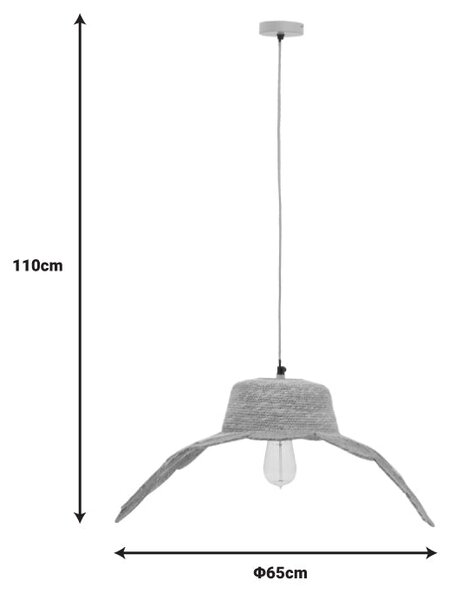 Плафон Jarua e27 естествен φ65x110см