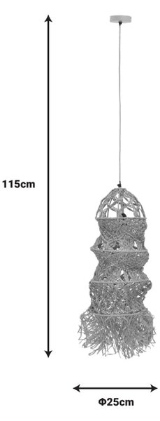 Плафон Frola е27 естествен φ25x115см