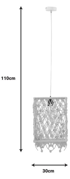 Плафон Maton e27 естествен 30x22x110см