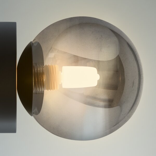 Ideal Lux - LED стенна лампа PERLAGE 1xG9/3W/230V черна/димчата