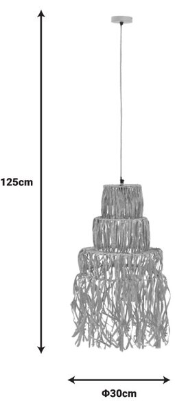 Плафон Nairan е27 естествен d30x125см