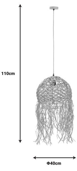 Плафон Amelon е27 естествен φ40x110см
