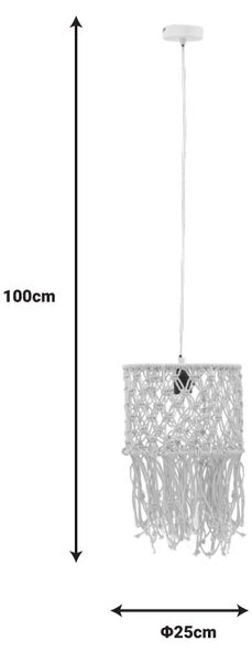 Плафон Zelian е27 естествен φ25x100см