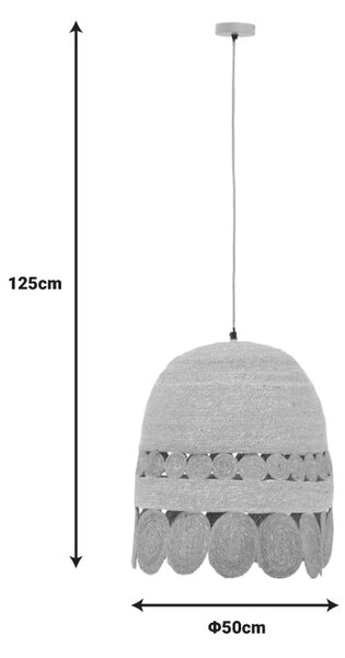 Плафон Amide е27 естествен d50x125см