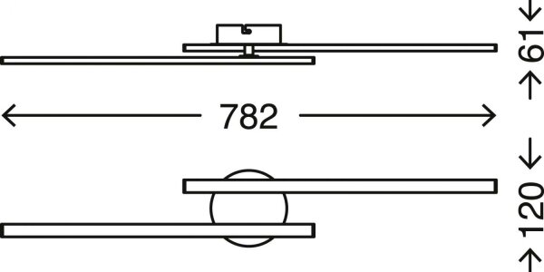 Briloner 3163-029 - LED Полилей за повърхностен монтаж GO 2xLED/9W/230V