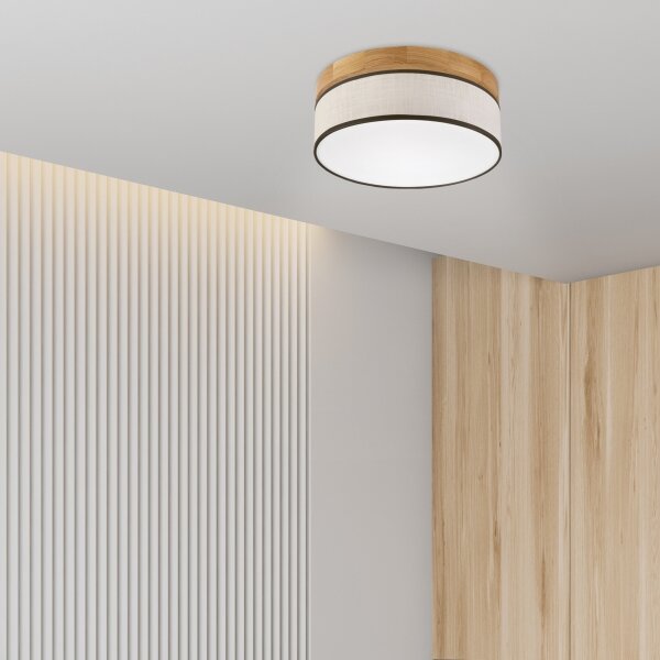 Brilagi - LED таванно осветително тяло BELLADONNA LED/20W/230V Ø 30 cm крем/дъб
