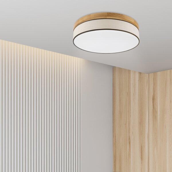 Brilagi - LED таванно осветително тяло BELLADONNA LED/36W/230V Ø 50 см крем/дъб
