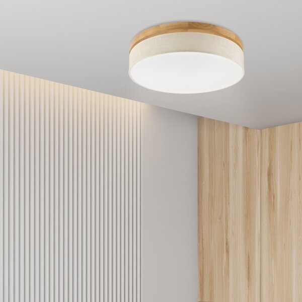 Brilagi - LED плафон BELLADONNA LED/36W/230V Ø 50 см кремав/дъб