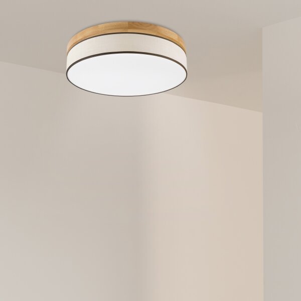 Brilagi - LED таванно осветително тяло BELLADONNA LED/36W/230V Ø 50 см крем/дъб