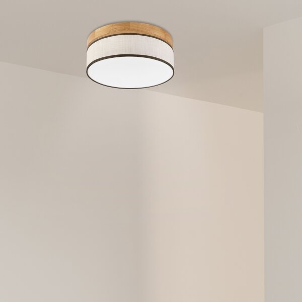 Brilagi - LED таванно осветително тяло BELLADONNA LED/20W/230V Ø 30 cm крем/дъб