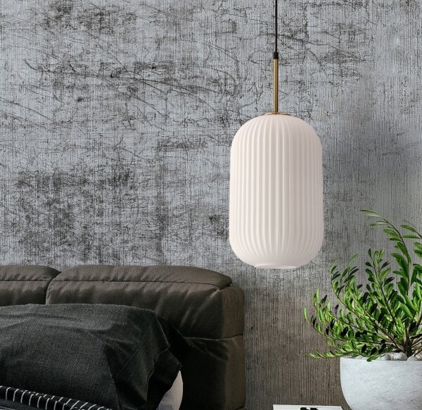 Полилей на кабел CRESTO 1xE27/40W/230V бял/златист