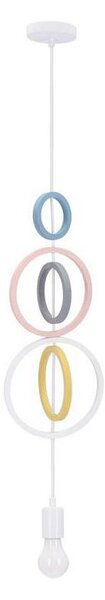 Детска висяща лампа на кабел HOOPS 1xE27/20W/230V Ø 19 см многоцветна