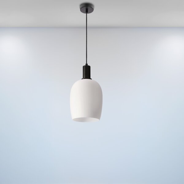 Полилей на кабел WOLKEN 1xE27/40W/230V бял/черен