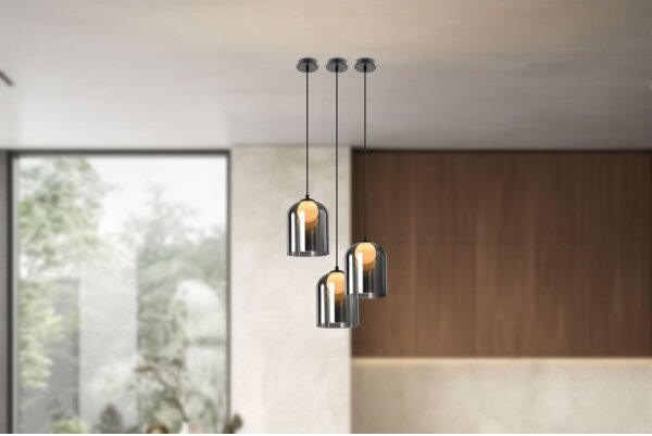 Полилей на кабел KLEA 1xG9/15W/230V димчато черен