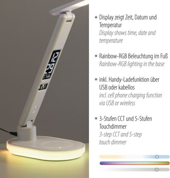 JUST LIGHT. 11018-16 - LED RGBW димируема настолна лампа TINA LED/4W/230V