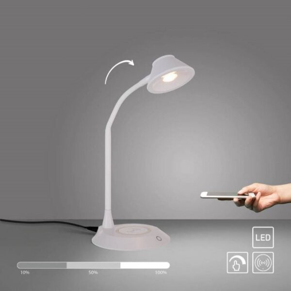 JUST LIGHT. 14414-16 -LED димируема настолна лампа с зареждане PUCKI LED/4,5W/230V бяла