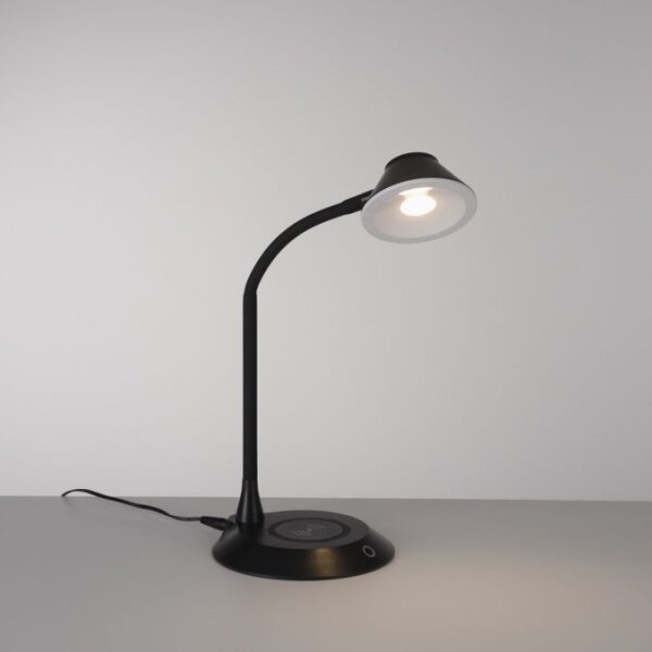 JUST LIGHT. 14414-18-LED Димируема настолна лампа с вградено зареждане PUCKI LED/4,5W/230V черна