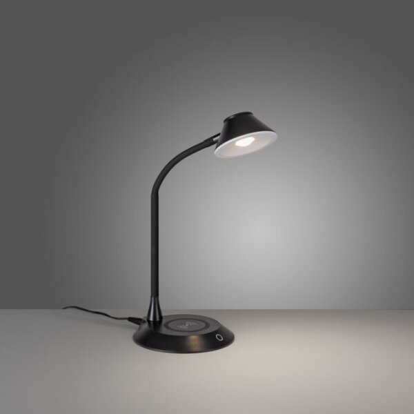 JUST LIGHT. 14414-18-LED Димируема настолна лампа с вградено зареждане PUCKI LED/4,5W/230V черна