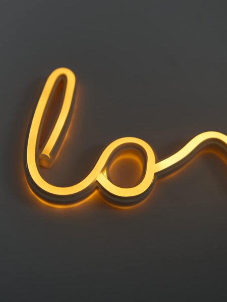 Sinsay - LED неонова лампа с надписа "Love" - бял