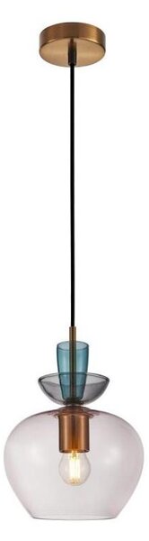 ITALUX PND-31882-1-GD-PK - Висяща лампа на кабел FANDA 1xE27/40W/230V злато/димно сиво