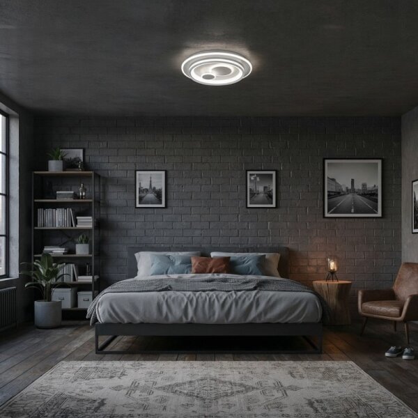ITALUX CLN-52185B-WH - Димируем LED плафон PARCO LED/55W/230V Ø 50 см бял + дистанционно управление