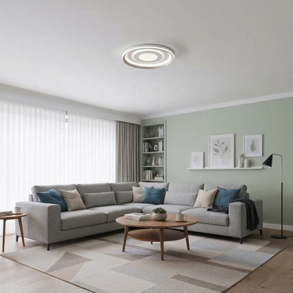 ITALUX CLN-54130-WH-GD-LED Димируем таванен плафон SIMNI LED/55W/230V Ø 50 см, бял, с дистанционно управление