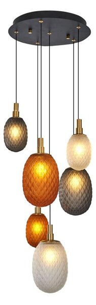 Полилей на кабел CACTUS 6xG9/5W/230V меден/сив/бял