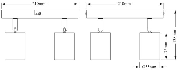 Osram - точково осветително тяло ELEMENTAL 4xGU10/6W/230V