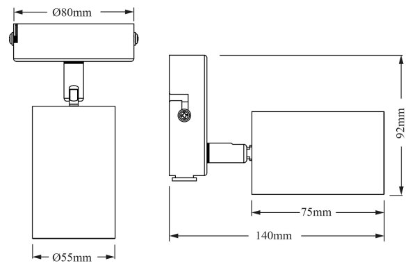 Osram - Точково осветително тяло ELEMENTAL 1xGU10/6W/230V