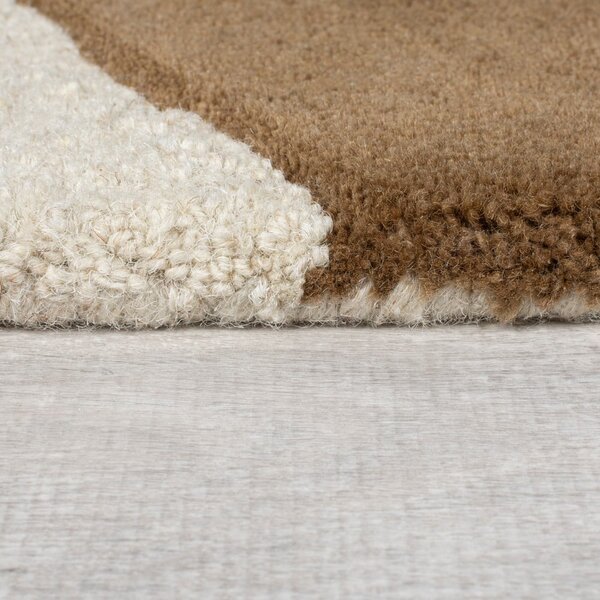 Кафяв/бежов вълнен килим 120x170 cm Glow – Flair Rugs