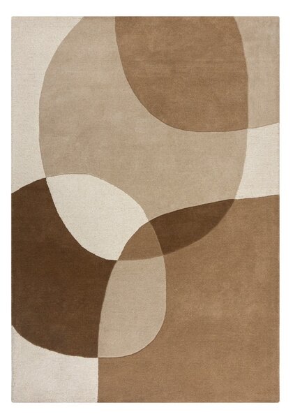 Кафяв/бежов вълнен килим 120x170 cm Glow – Flair Rugs
