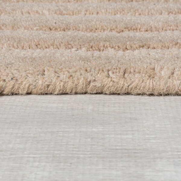 Бежов ръчно изработен вълнен килим 160x230 cm Zen Rectangles – Flair Rugs