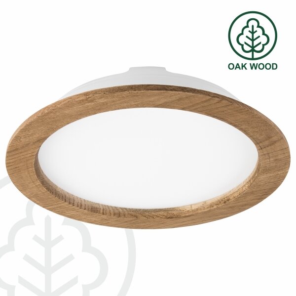 LED Лампа за окачен таван WOODY SPOT LED/23,5W/230V 4000K орех ø 23,5 см