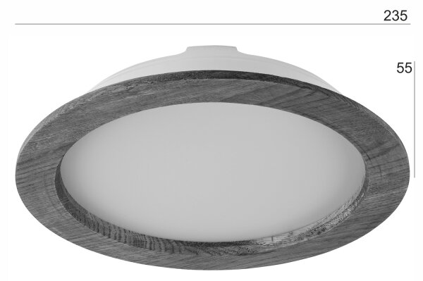 LED Лампа за окачен таван WOODY SPOT LED/23,5W/230V 4000K орех ø 23,5 см