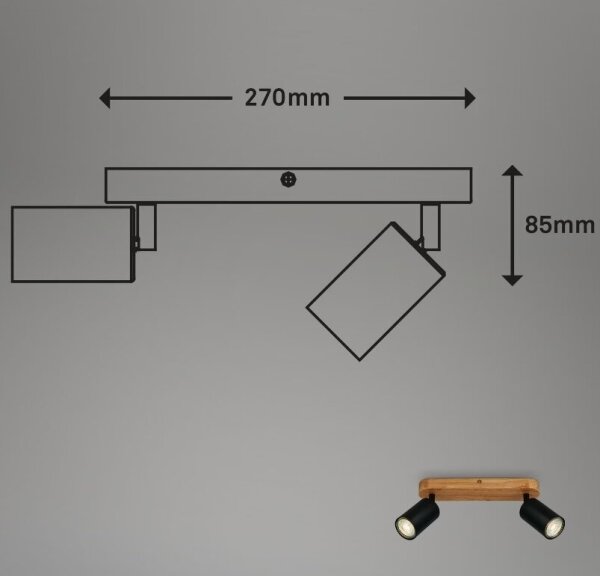 Briloner 2922-025 - Спот SPOT 2xGU10/9W/230V