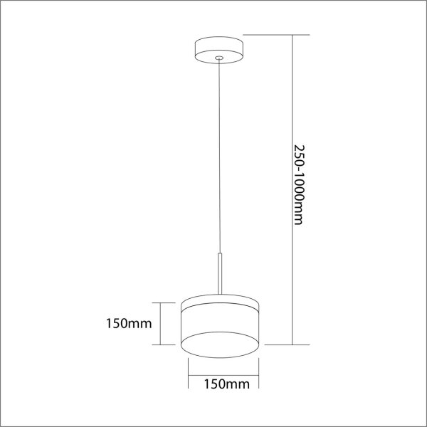 LED Пендел ELEGANCE LED/9W/230V Ø 15 см златист