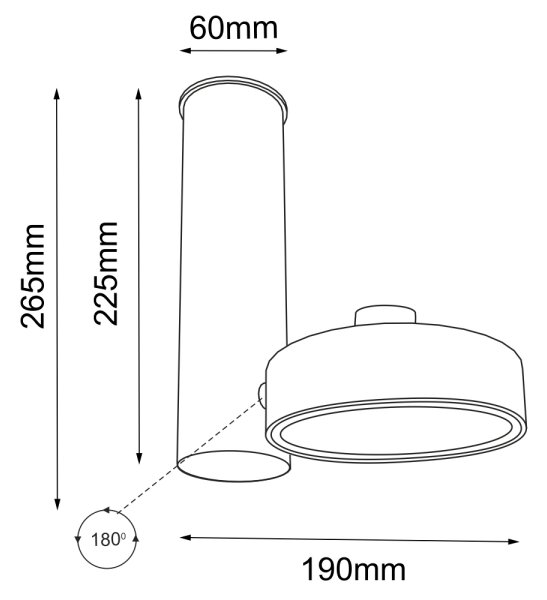 Shilo 2208 - Спот NATORI 1xGU10/15W/230V черен