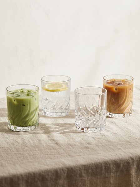 Sinsay - Комплект чаши с релефен мотив 4 pack - clear
