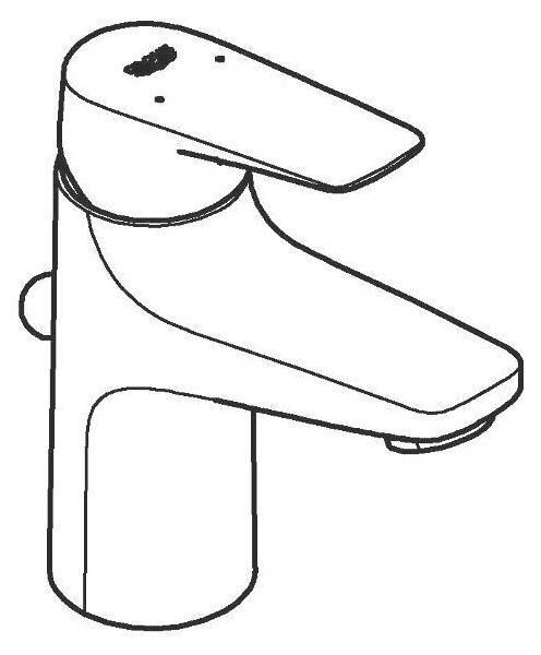 BauFlow Смесител за умивалник 1/2", с изпразнител, едноръкохватков, S-размер