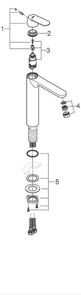 Eurosmart Cosmopolitan Смесител за умивалник,1/2", едноръкохватков, XL-размер