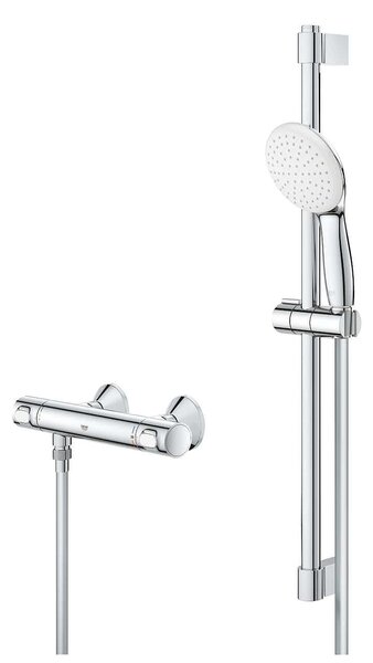 Grohtherm 500 комплект: термостатен смесител за душ + душ комплект