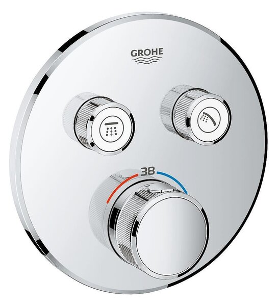 Grohtherm SmartControl Термостат за вграждане с 2 извода, бутонен тип