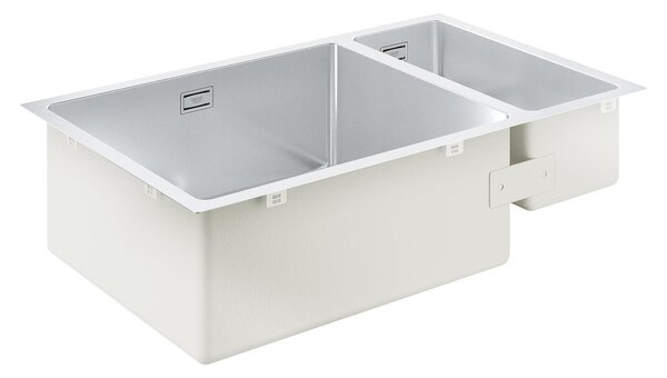 Grohe K700U кухненска мивка от неръждаема стомана, двукоритна, лява