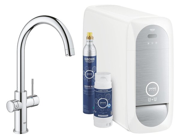 GROHE Blue Home Система за охлаждане, филтрация и газиране в комплект с кухненски смесител