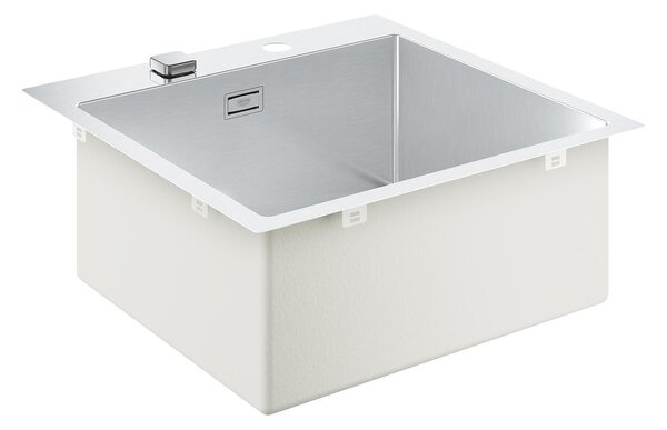 Grohe K800 квадратна кухненска мивка от неръждаема стомана, единична