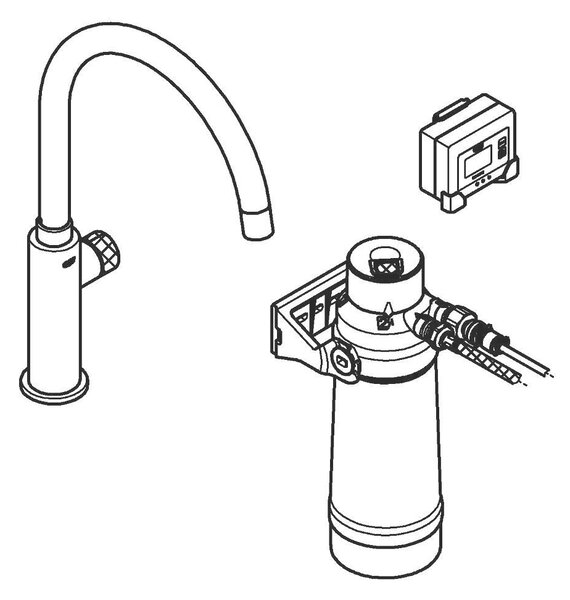 GROHE Blue Pure Mono Кухненски смесител, комплект с филтър