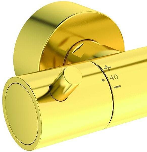 Ceratherm T125 душ система със стенен термостатен смесител, матирано злато